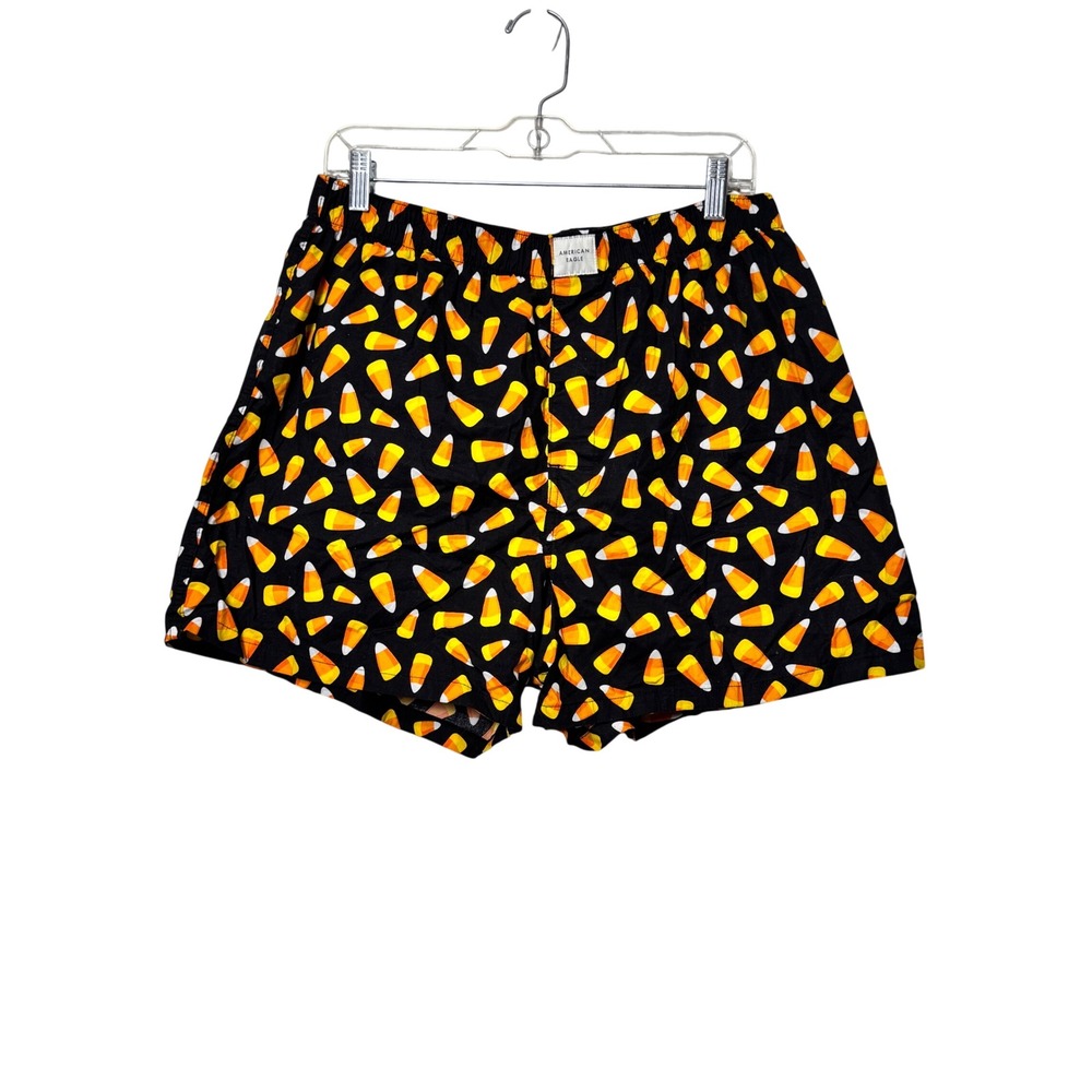 American Eagle Mens Halloween Candy Corn‎ Boxer Shorts Black Orange Large 35-38